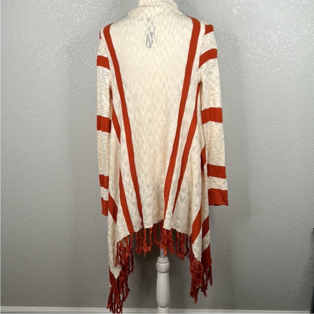 Forever 21 Orange and Cream Striped Cardigan - Picture 6 of 8